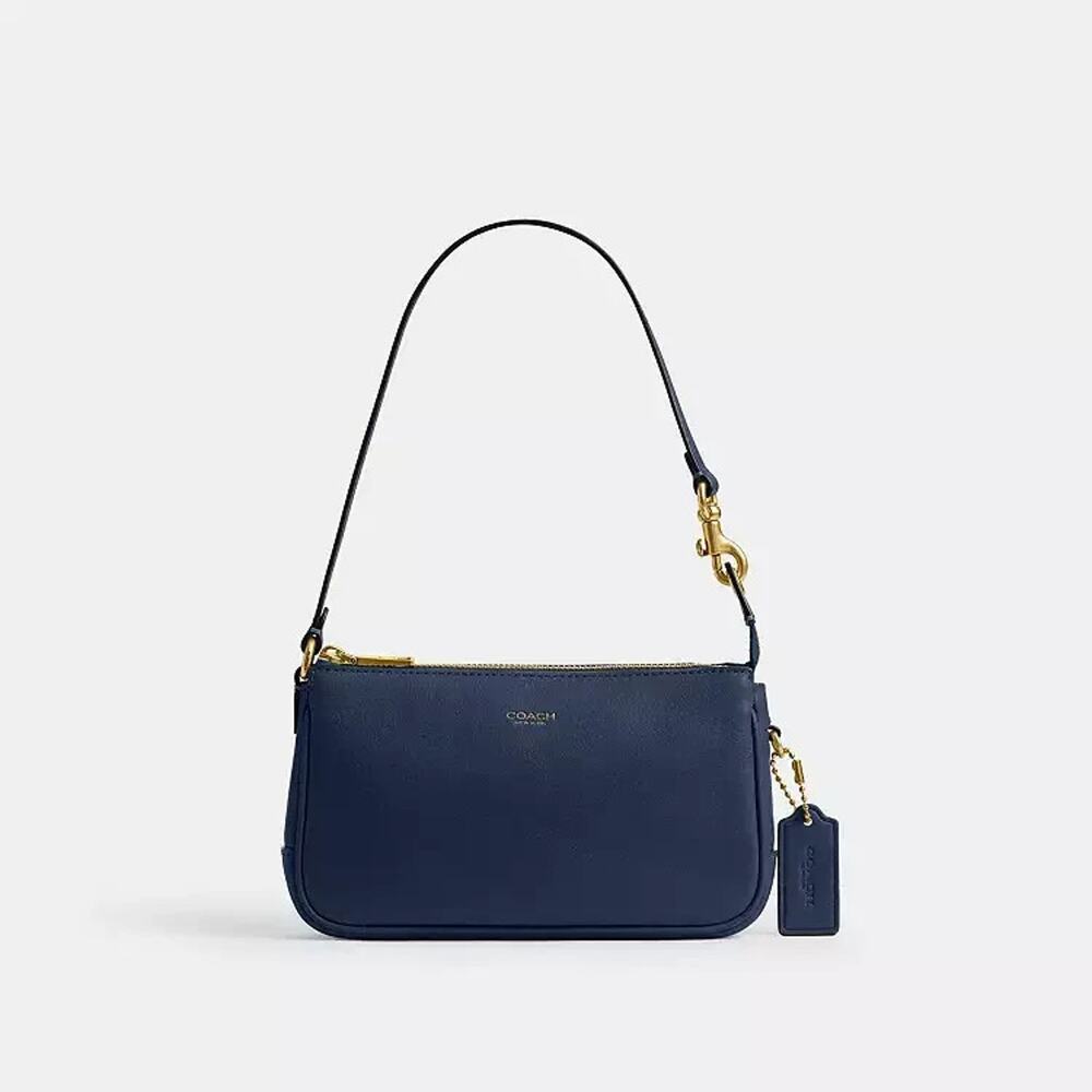 NWT B3-002 Coach Plaza Bag Shoulder Bag Wristlet In Leather/BrassNavy CCC41